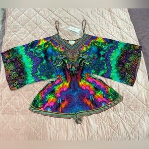 NWT Camilla Hyped Up Hippie Drop Shoulder Playsuit Size XS